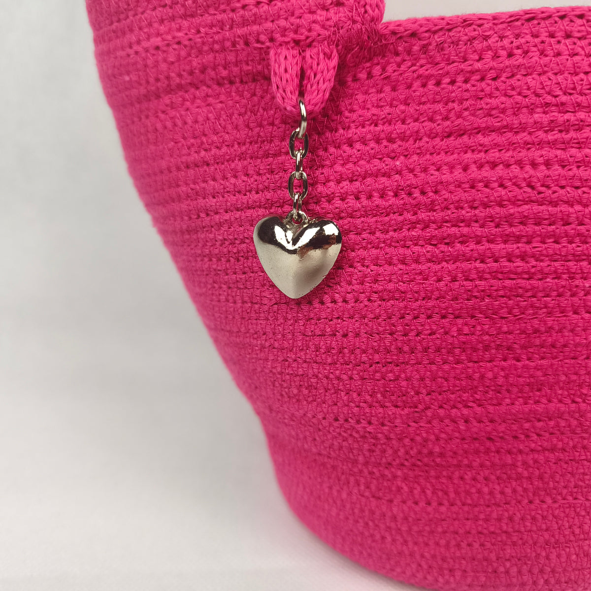 Handbag - Handgemacht aus Kordeln - Unikat in pink
