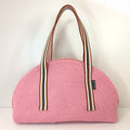 Handgefertigte Handtasche aus Kordeln - Unikat in Pink mit Bronze Akzente