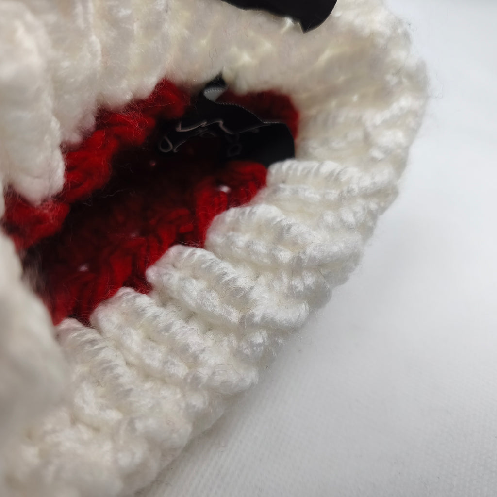 Hundepullover - Handgefertigt - rot/weiss - klein