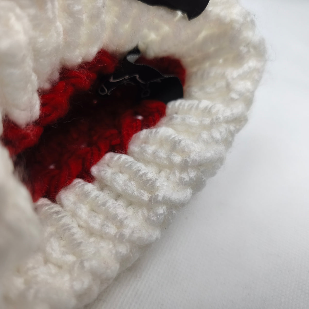 Hundepullover - Handgefertigt - rot/weiss - klein