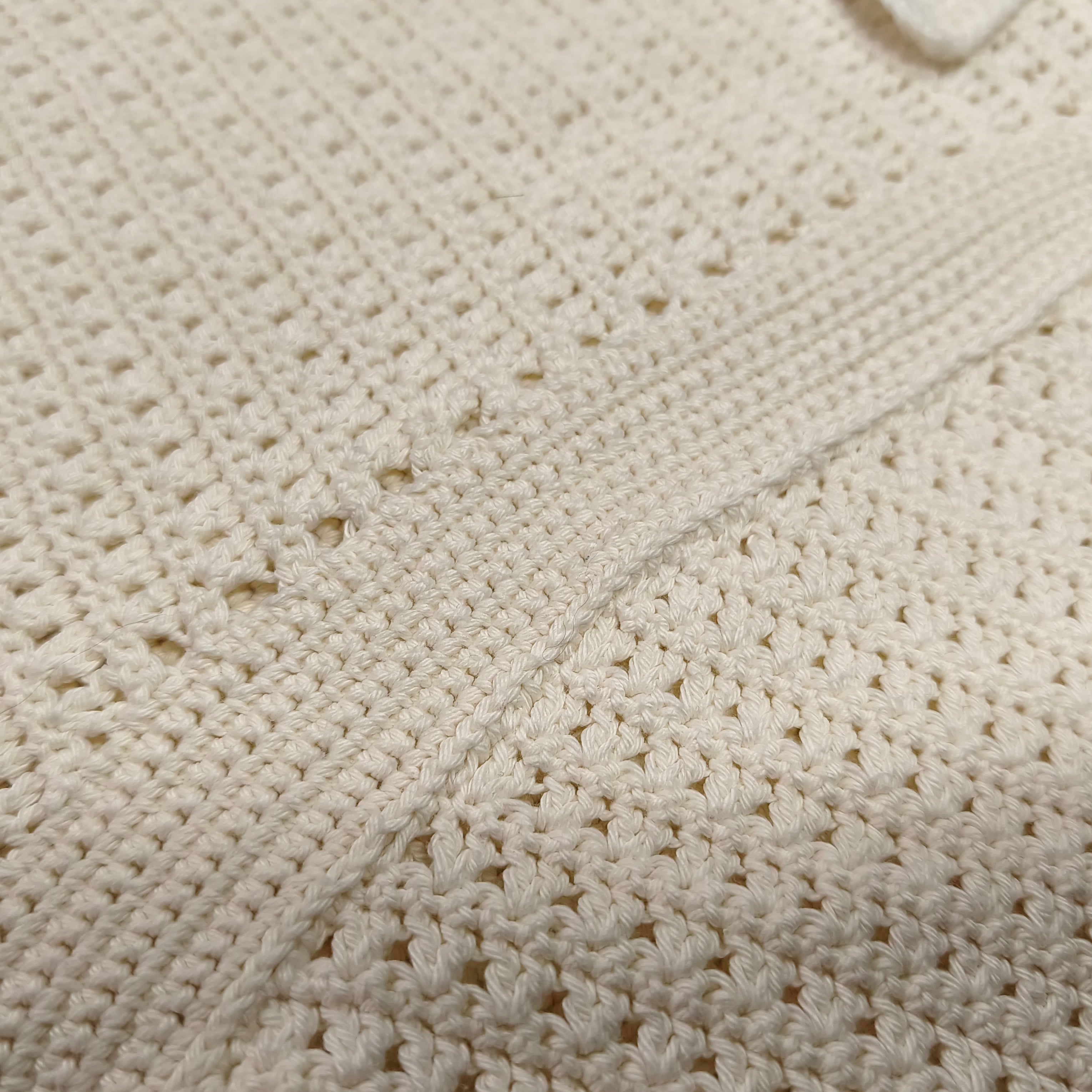 Poloshirt Handgefertigt aus Baumwolle - cremeweiss