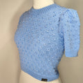 Handgestricktes Oberteil - babyblau
