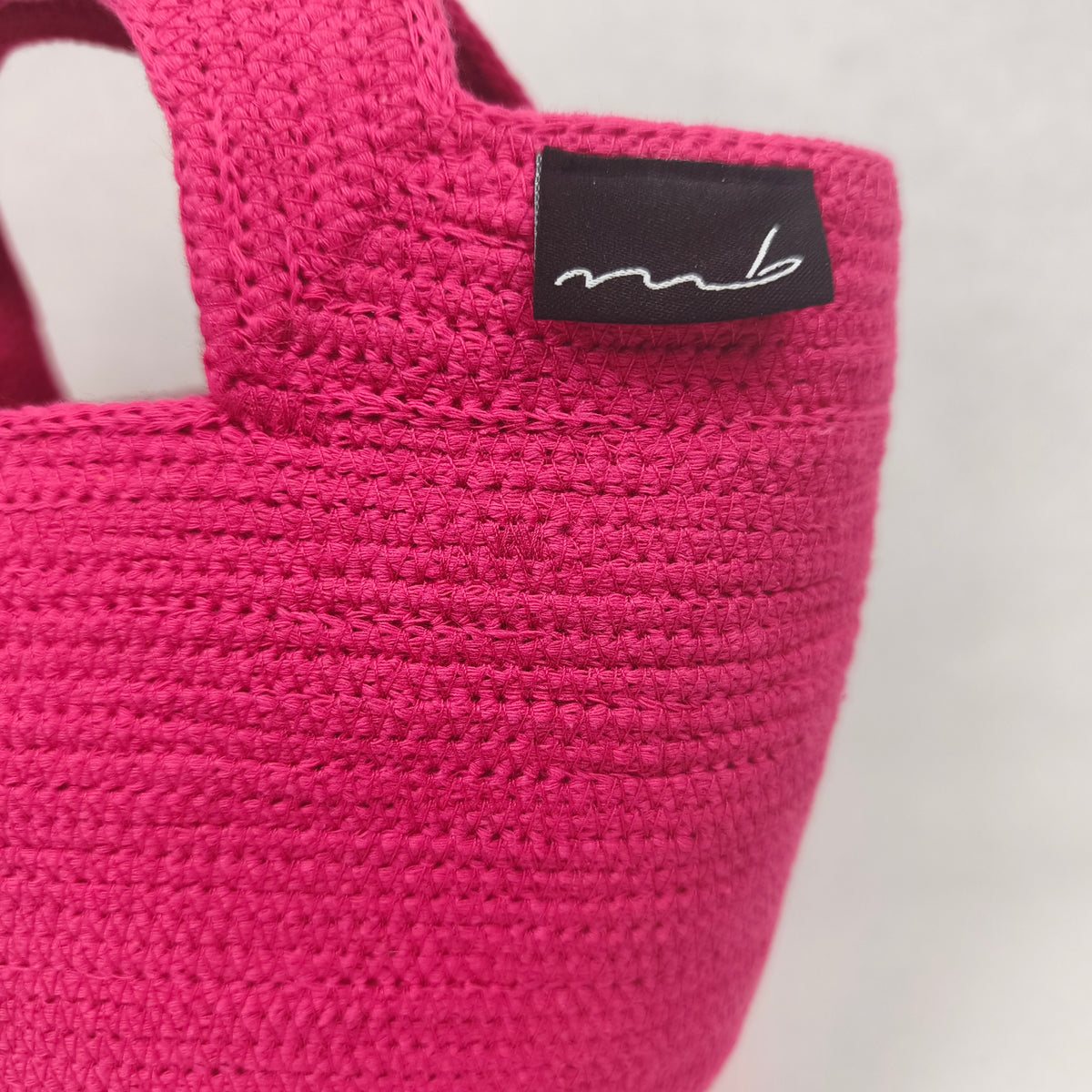 Handbag - Handgemacht aus Kordeln - Unikat in pink