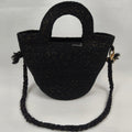 Handbag - Handgefertigt aus Kordeln - Unikat in schwarz/gold