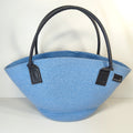 Handgefertigte Handtasche aus Kordeln - Unikat in Hellblau