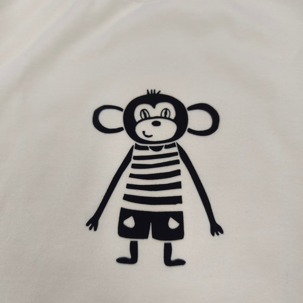 Kinder T-Shirt, Äffli - Handgefertigt aus Baumwolle