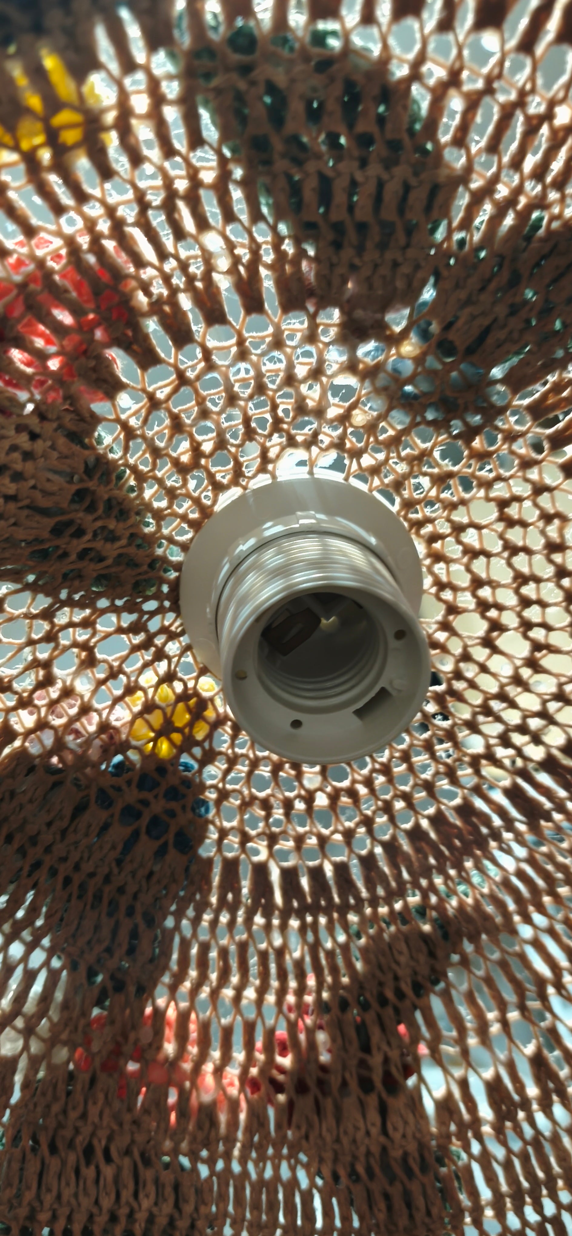 Unikat-Lampe Handgestrickt