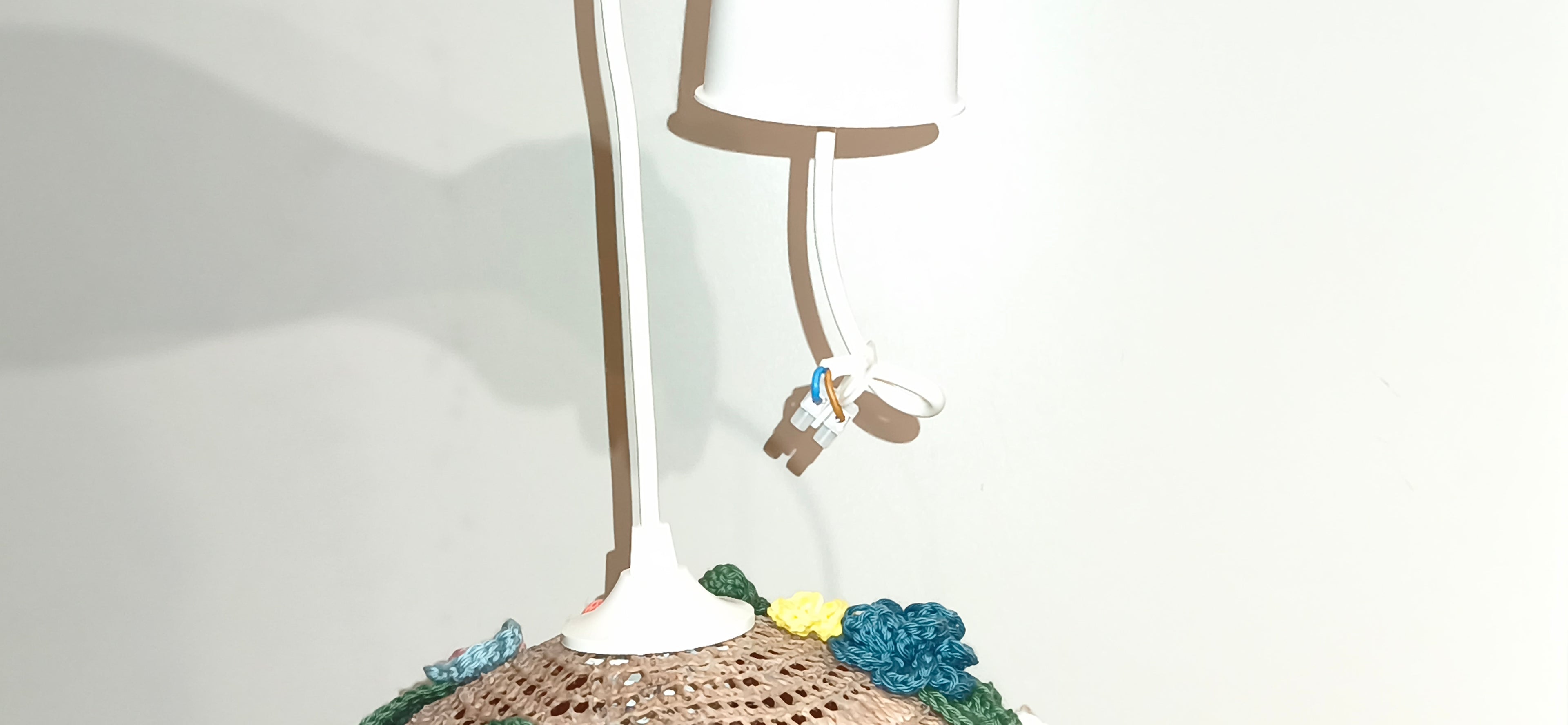 Unikat-Lampe Handgestrickt