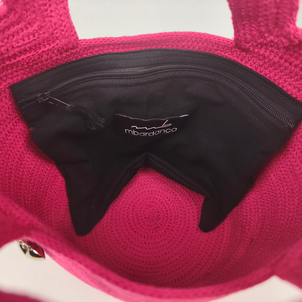Handbag - Handgemacht aus Kordeln - Unikat in pink