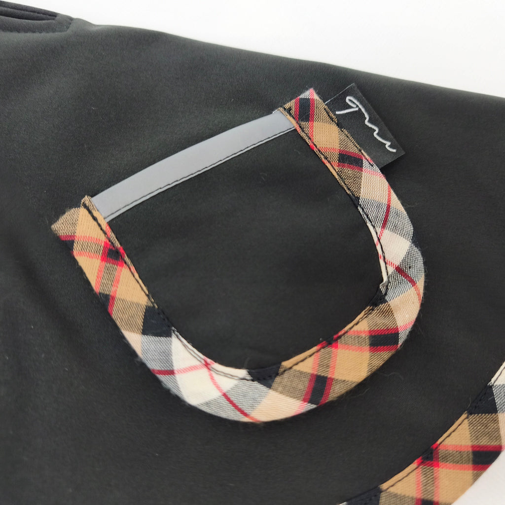 Handgefertigter Softshell Hundemantel mit Reflektor Paspel