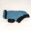 Hundepullover - Handgemacht - blau/schwarz - mittel