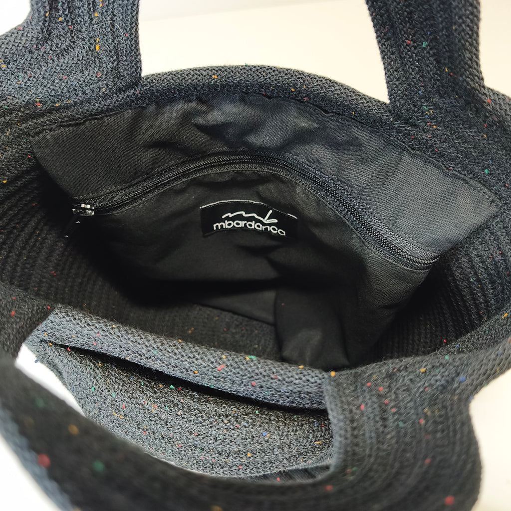 Shopper Bag - Handgefertigt aus Kordeln - Unikat in schwarz