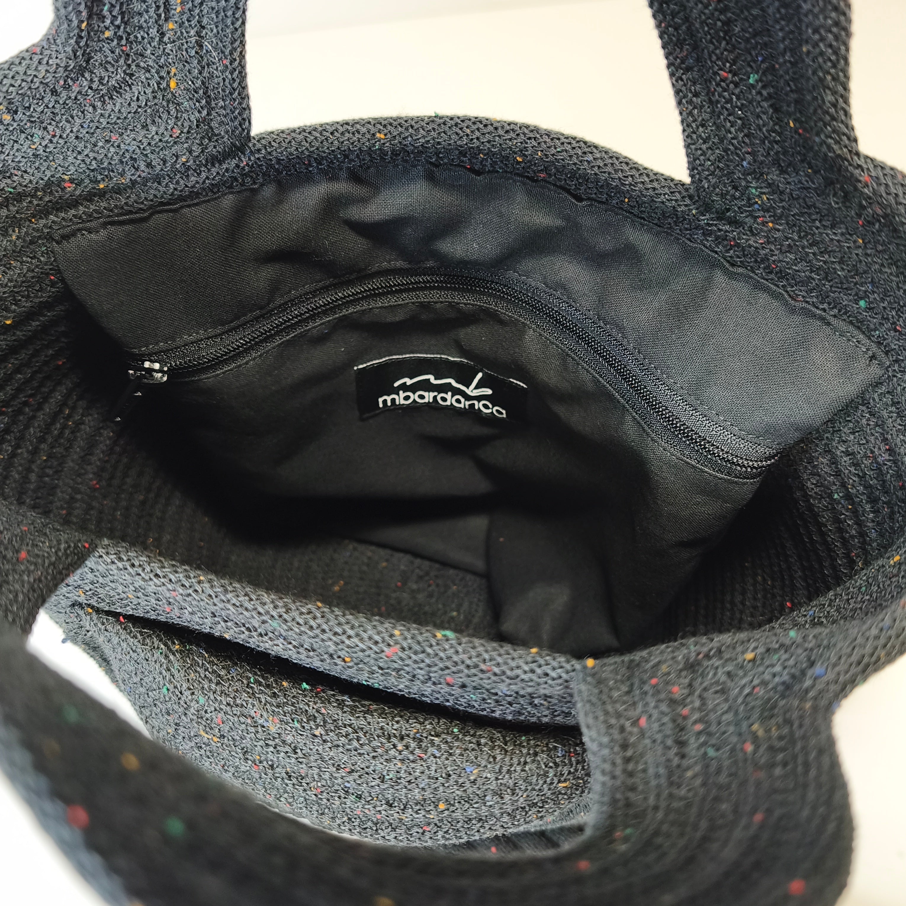 Shopper Bag - Handgefertigt aus Kordeln - Unikat in schwarz