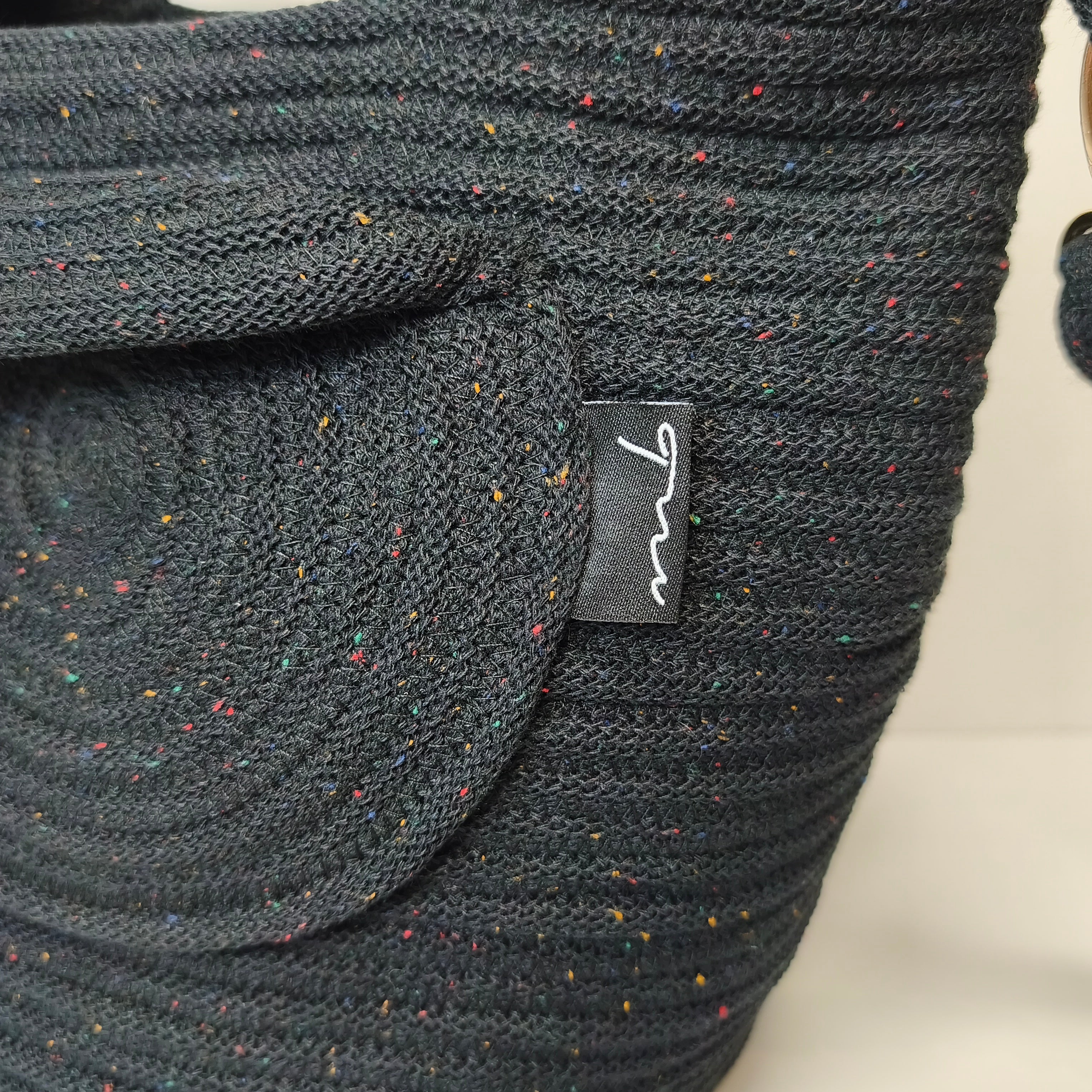 Shopper Bag - Handgefertigt aus Kordeln - Unikat in schwarz